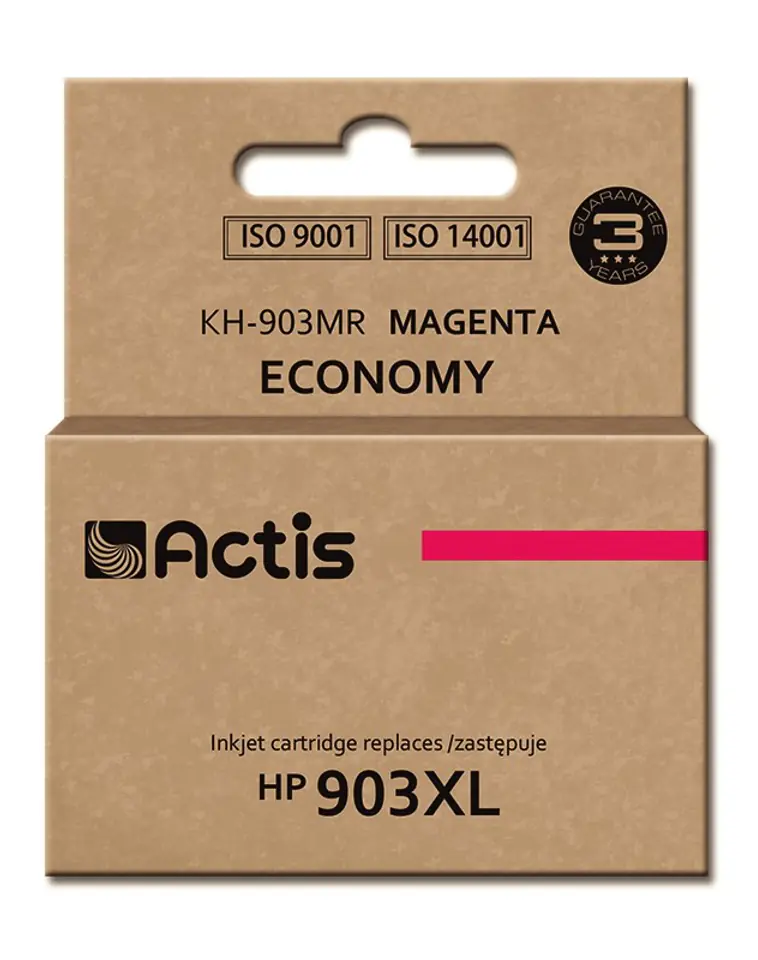 ⁨Actis KH-903MR ink (replacement for HP 903XL T6M07AE; Standard; 12 ml; magenta) - New Chip⁩ at Wasserman.eu