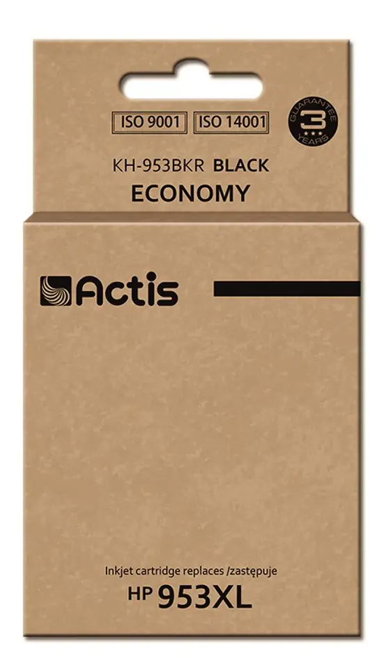 ⁨Actis KH-953BKR Tusz (zamiennik HP 953XL L0S70AE; Standard; 50ml; 2000 stron, czarny) - Nowy Chip⁩ w sklepie Wasserman.eu