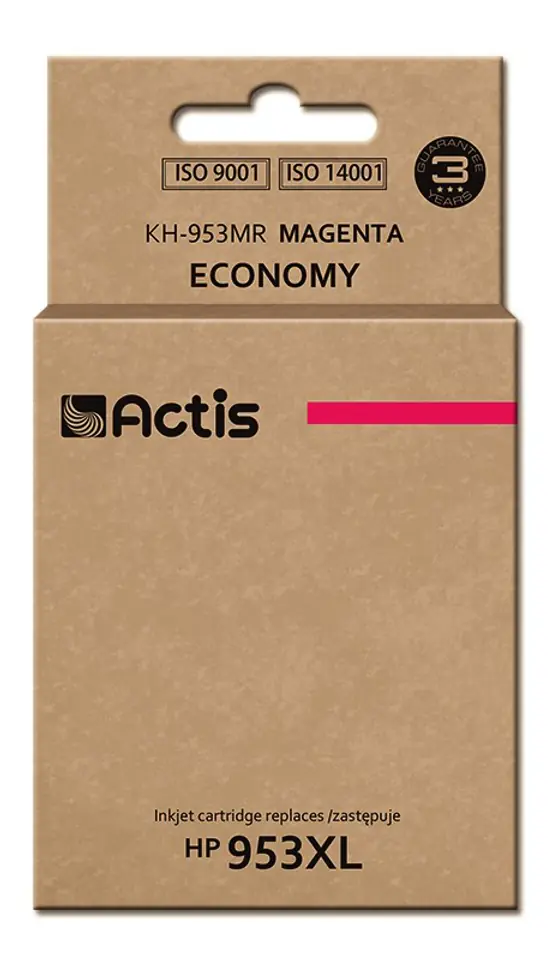 ⁨Actis KH-953MR ink (replacement for HP 953XL F6U17AE; Standard; 25 ml; magenta) - New Chip⁩ at Wasserman.eu