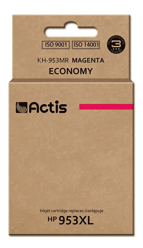 ⁨Actis KH-953MR Tusz (zamiennik HP 953XL F6U17AE; Standard; 25ml; czerwony) - Nowy Chip⁩ w sklepie Wasserman.eu