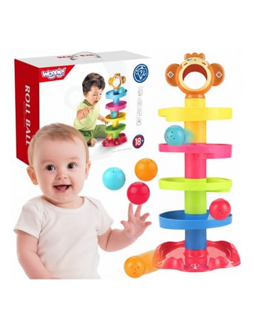 ⁨WOOPIE BABY Kulodrom Tor Kulkowy Zestaw Spirala + 3 Kulki⁩ w sklepie Wasserman.eu