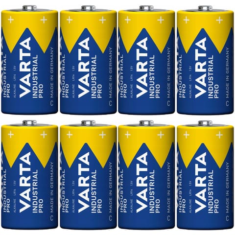 ⁨8x Bateria R-14 LR14 C 1,5V alkaliczna Varta Industrial 4014⁩ w sklepie Wasserman.eu