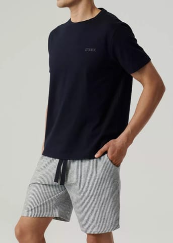 ⁨PIŻAMA ATLANTIC NMP-381 WL26 GRA/SZA (kolor  granat - szary, rozmiar M)⁩ w sklepie Wasserman.eu