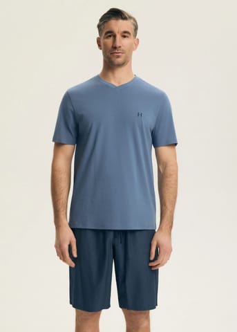 ⁨PIŻAMA HENDERSON 44608 POST 95X (kolor steel blue, rozmiar L)⁩ w sklepie Wasserman.eu