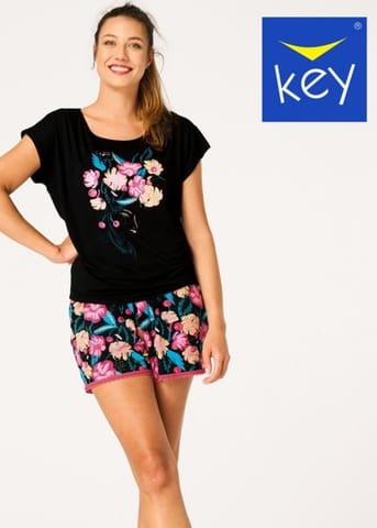 ⁨PIŻAMA KEY LNS-560 A26 (kolor czarny, rozmiar M)⁩ w sklepie Wasserman.eu