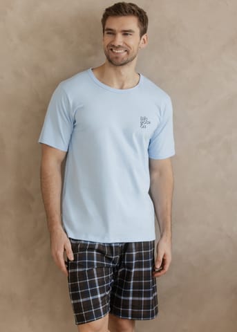 ⁨PIŻAMA TARO 3582 TEO SS26 (kolor niebieski, rozmiar XL)⁩ w sklepie Wasserman.eu