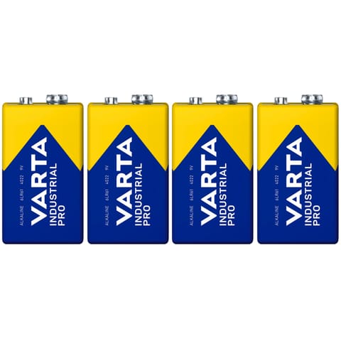 ⁨4x Bateria R9V R-9 6LR61 9V R-9 alkaiczna Varta Industrial⁩ w sklepie Wasserman.eu