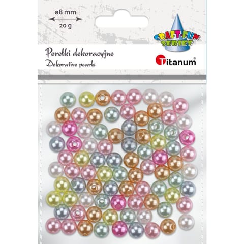 ⁨Perełki dekoracyjne 20g, 8mm 649451 TITANUM⁩ w sklepie Wasserman.eu
