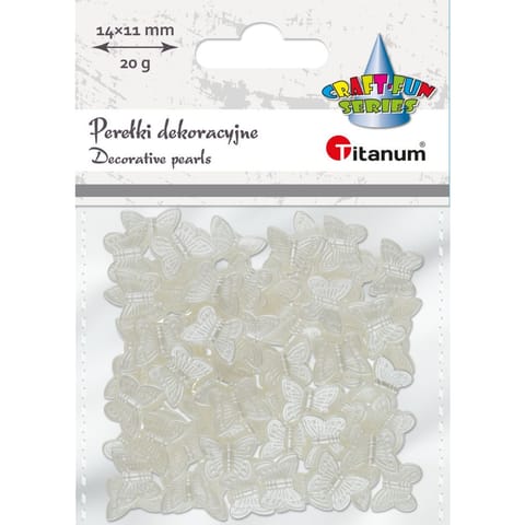 ⁨Koraliki perełki motylki 20g, 14x11mm 649894 TITANUM⁩ w sklepie Wasserman.eu