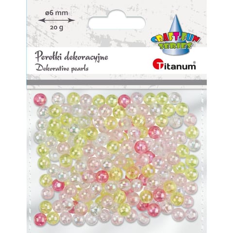 ⁨Perełki kolorowe 20g, 6mm 649452 TITANUM⁩ w sklepie Wasserman.eu