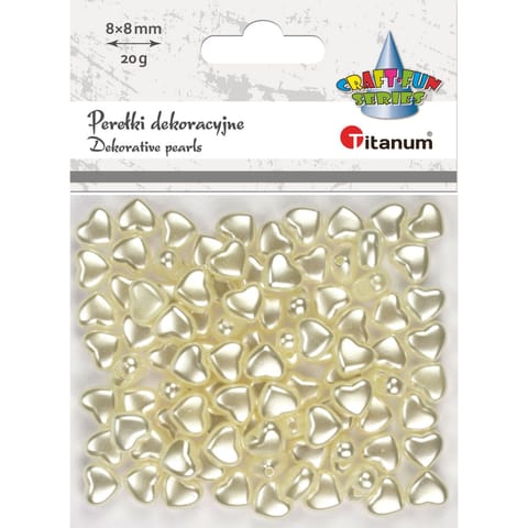 ⁨Perełki serca 20g, 8x8mm 626381 TITANUM⁩ w sklepie Wasserman.eu