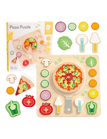 ⁨CLASSIC WORLD Drewniana Pizza do Krojenia Układanka Warzywa 22 el.⁩ w sklepie Wasserman.eu