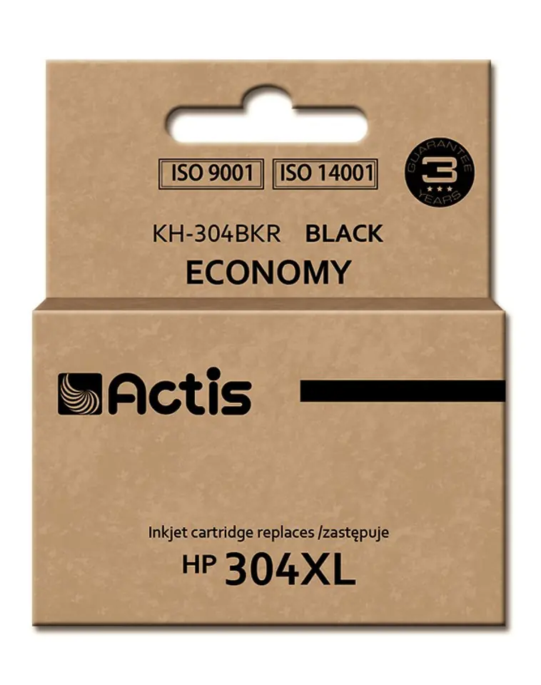 ⁨Actis KH-304BKR Tusz (zamiennik HP 304XL N9K08AE; Premium; 20 ml; czarny)⁩ w sklepie Wasserman.eu