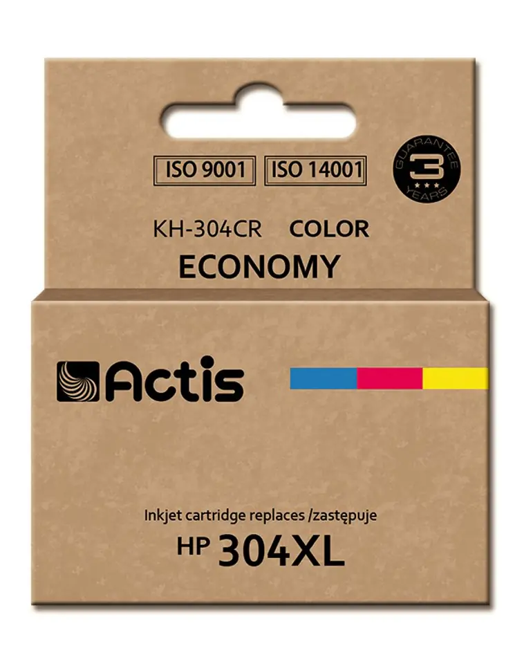 ⁨Actis KH-304CR Tusz (zamiennik HP 304XL N9K07AE; Premium; 18 ml; kolor)⁩ w sklepie Wasserman.eu