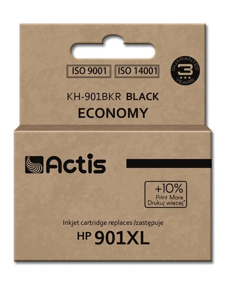 ⁨Actis KH-901BKR ink (replacement for HP 901XL CC656AE; Standard; 20 ml; black)⁩ at Wasserman.eu