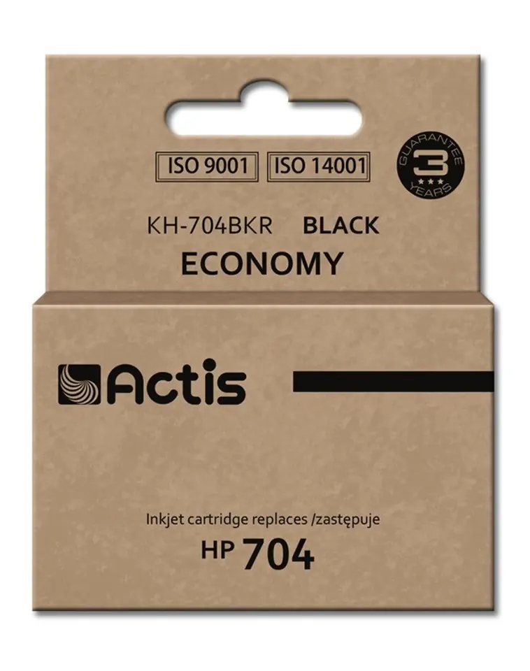 ⁨Actis KH-704BKR ink (replacement for HP 704 CN692AE; Standard; 15 ml; black)⁩ at Wasserman.eu