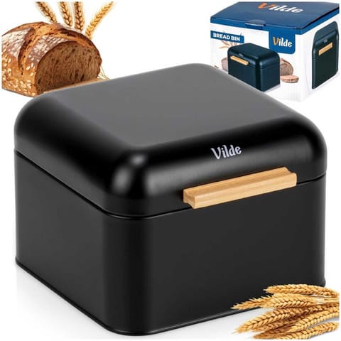 ⁨MINI CHLEBAK STALOWY POJEMNIK NA PIECZYWO 229307 CZARNY⁩ w sklepie Wasserman.eu