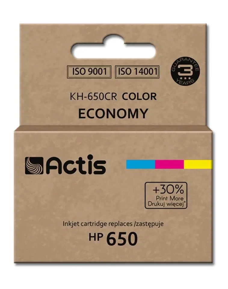 ⁨Actis KH-650CR ink (replacement for HP 650 CZ102AE; Standard; 9 ml; color)⁩ at Wasserman.eu