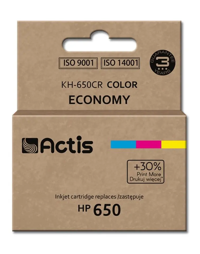 ⁨Actis KH-650CR Tusz (zamiennik HP 650 CZ102AE; Standard; 9 ml; kolor)⁩ w sklepie Wasserman.eu