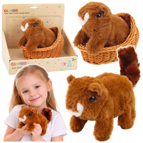 ⁨Pluszowa Interaktywna Wiewiórka W Koszyku Chodzi Wydaje Dźwięki Brązowa⁩ w sklepie Wasserman.eu