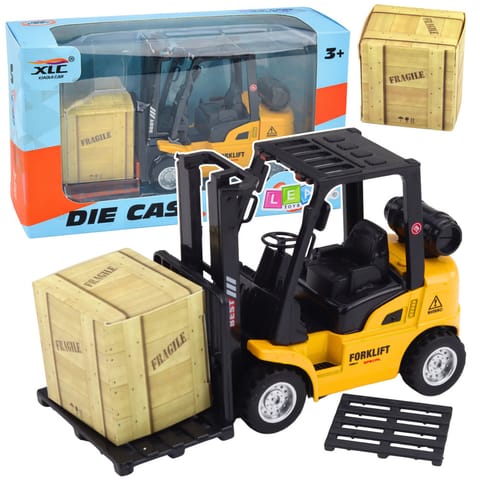 ⁨Wózek Widłowy Z Napędem Metalowy Paleta Skrzynia Ruchome Widły Żółty⁩ w sklepie Wasserman.eu