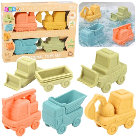 ⁨Zabawki Dla Malucha Gumowe Pojazdy Do Rozłączania Zabawy Kąpieli 4 szt.⁩ w sklepie Wasserman.eu