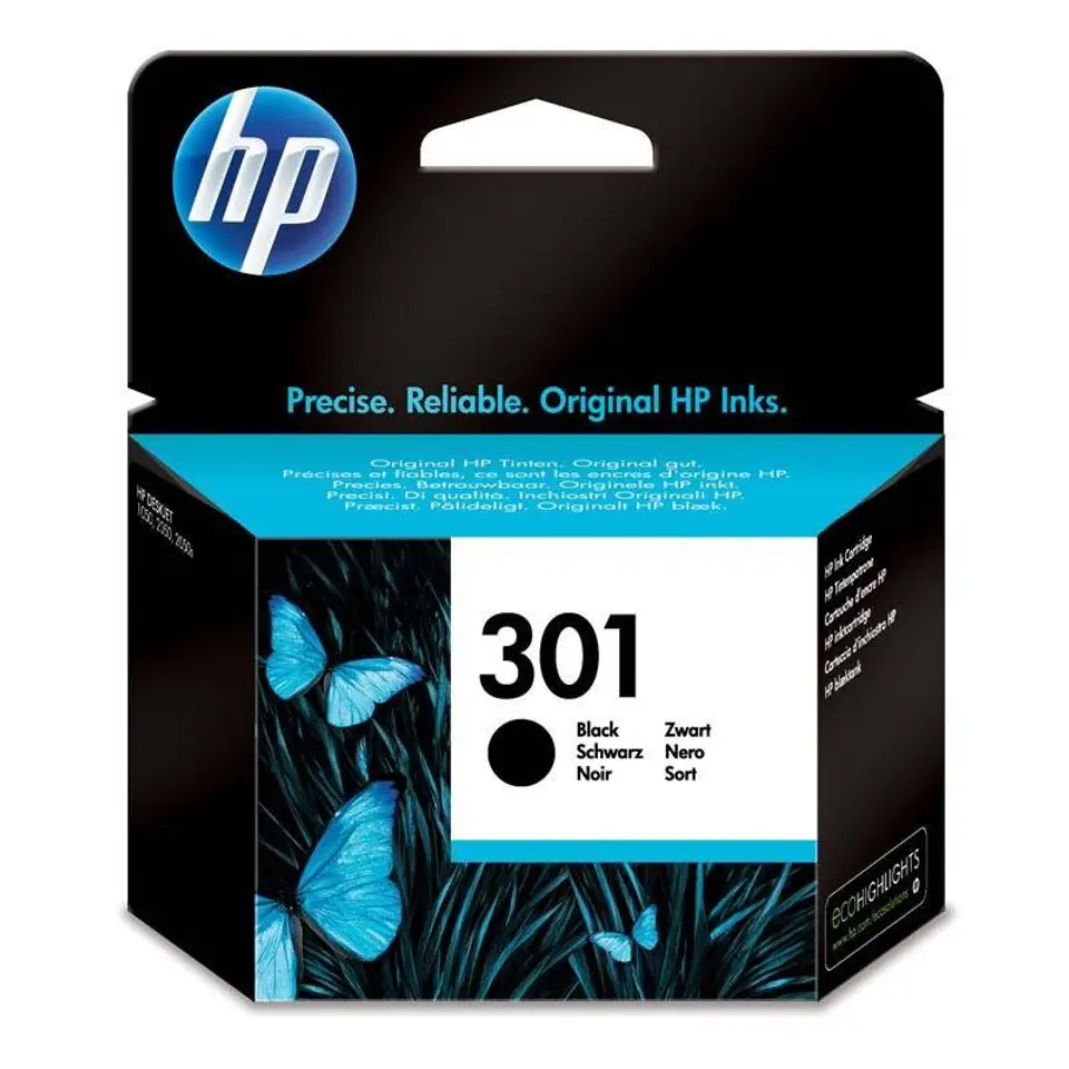 ⁨Tusz HP czarny HP 301, HP301=CH561EE, 190 str.,3 ml⁩ w sklepie Wasserman.eu