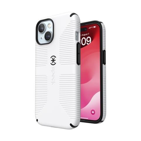 ⁨Speck Candyshell Grip MagSafe - Etui iPhone 17e / 16e / 15 / 14 / 13 (White / Black)⁩ w sklepie Wasserman.eu