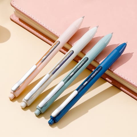 ⁨Długopis żelowy niebieski Linfini mix kolorów obudowy EG86-BL DELI⁩ w sklepie Wasserman.eu