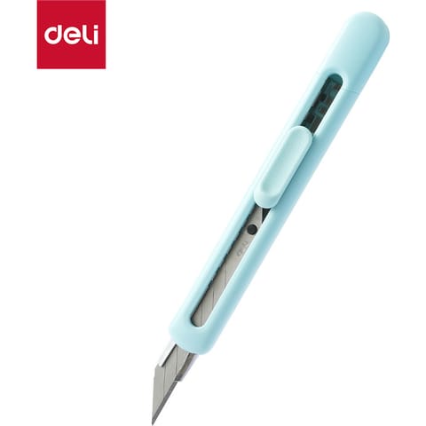 ⁨Nożyk biurowy LonGreen ostrze łamane 9mm niebieski EM411-BL DELI⁩ w sklepie Wasserman.eu