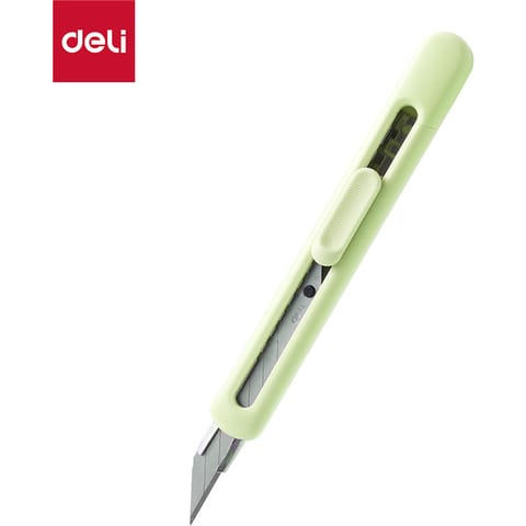 ⁨Nożyk biurowy LonGreen ostrze łamane 9mm zielony EM411-GR DELI⁩ w sklepie Wasserman.eu