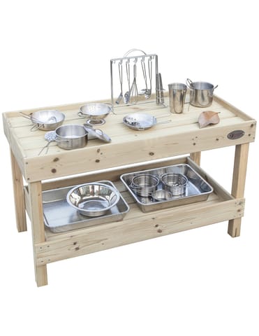 ⁨CLASSIC WORLD EDU Drewniany Blat Kuchenny Szafka na Akcesoria Kuchenne Plac Zabaw⁩ w sklepie Wasserman.eu