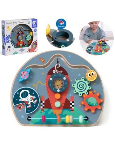 ⁨CLASSIC WORLD Tablica Manipulacyjna Wielofunkcyjna 6w1 Rakieta⁩ w sklepie Wasserman.eu