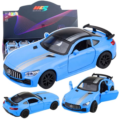 ⁨Samochód Sportowy Metalowy Otwierane Drzwi Światła Dźwięki Niebieski 1:32⁩ w sklepie Wasserman.eu
