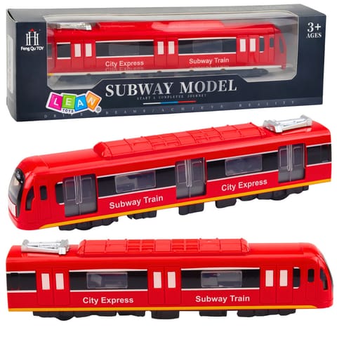 ⁨Metro Pociąg City Express Otwierane Drzwi Światła Dźwięki Czerwony⁩ w sklepie Wasserman.eu