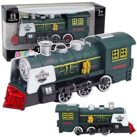 ⁨Klasyczna Lokomotywa Czujnik Przeszkód Dym Światła Dźwięki Zielona⁩ w sklepie Wasserman.eu