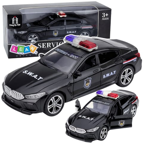 ⁨Auto Jednostki Specjalnej SWAT Otwierane Drzwi Napęd Światła Dźwięki Czarny⁩ w sklepie Wasserman.eu