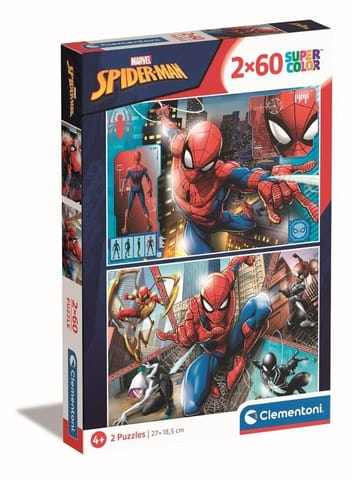 ⁨Puzzle 2x60 Super kolor Spiderman⁩ w sklepie Wasserman.eu