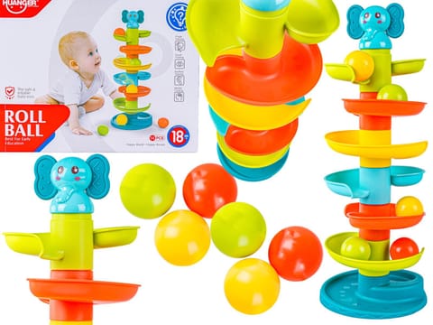 ⁨Zjeżdżalnia Dla Piłek Kulodrom Wieża Tor Kulkowy Dla Piłeczek Kolorowe Piłki⁩ w sklepie Wasserman.eu