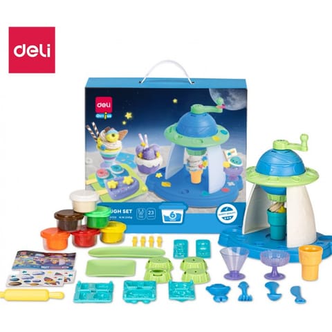 ⁨Ciastolina 6 kolorów - zestaw Kosmiczne Lody EH723 DELI⁩ w sklepie Wasserman.eu