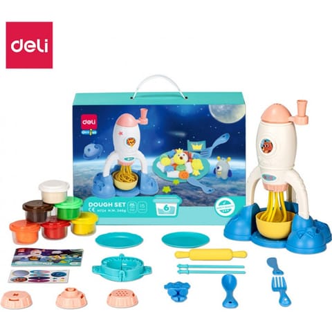 ⁨Ciastolina 6 kolorów - zestaw Rakieta EH724 DELI⁩ w sklepie Wasserman.eu