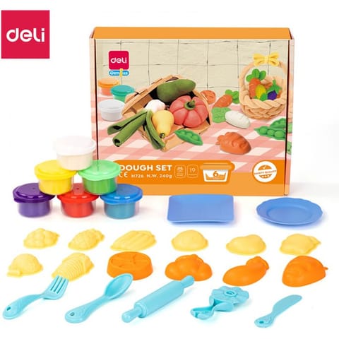 ⁨Ciastolina 6 kolorów - zestaw Warzywa EH726 DELI⁩ w sklepie Wasserman.eu