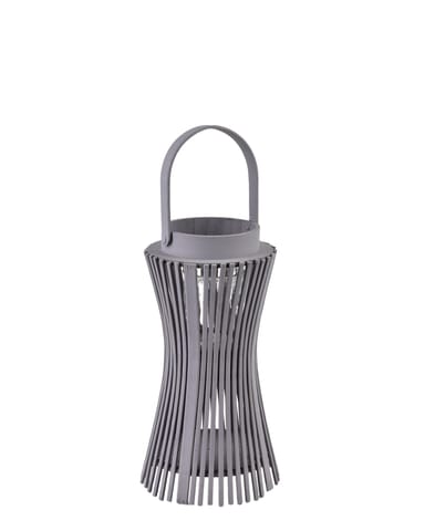 ⁨LUCIE Lampion 18x18x33cm/48cm fioletowo-szary⁩ w sklepie Wasserman.eu