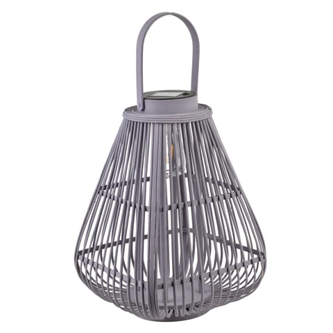 ⁨LUCIE Lampion solarny 29x29x40cm/57cm fioletowo szary⁩ w sklepie Wasserman.eu