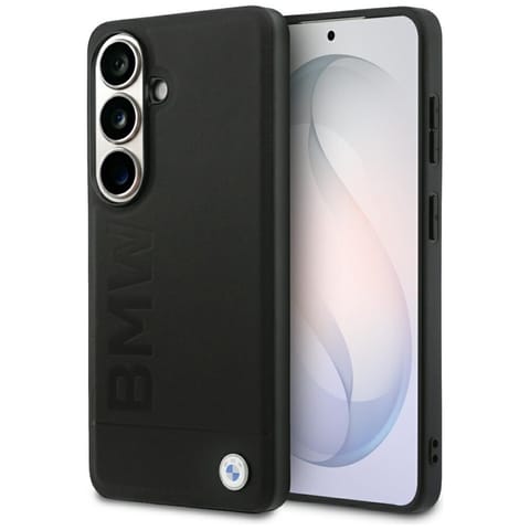 ⁨BMW Leather Hot Stamp MagSafe - Etui Samsung Galaxy S26 (czarny)⁩ w sklepie Wasserman.eu