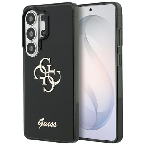 ⁨Guess IML Big Metal 4G Script - Etui Samsung Galaxy S26 Ultra (czarny)⁩ w sklepie Wasserman.eu