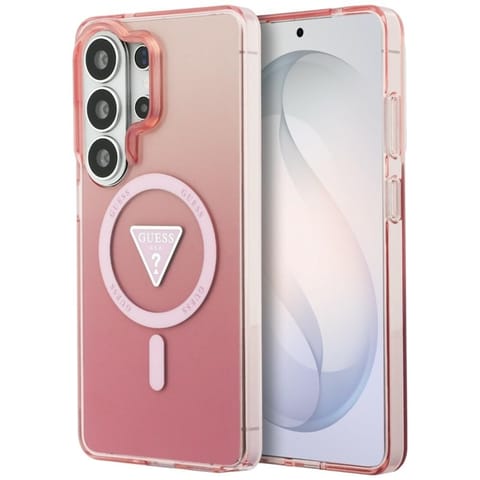 ⁨Guess IML Gradient Triangle MagSafe - Etui Samsung Galaxy S26 Ultra (różowy)⁩ w sklepie Wasserman.eu