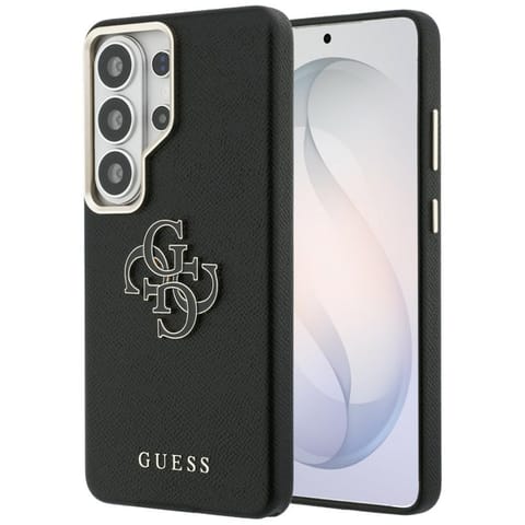 ⁨Guess Grained Big 4G Metal Logo - Etui Samsung Galaxy S26 Ultra (czarny)⁩ w sklepie Wasserman.eu
