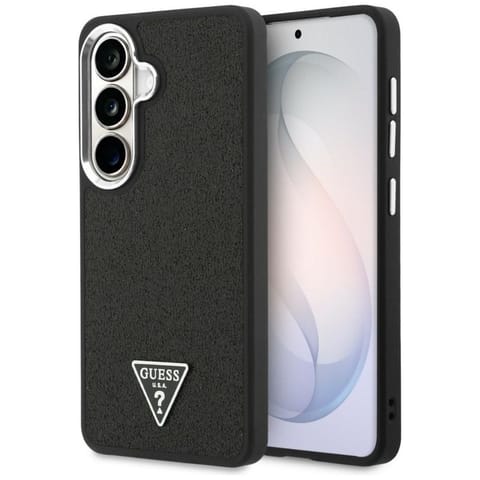 ⁨Guess Fixed Glitter Triangle MagSafe - Etui Samsung Galaxy S26 (czarny)⁩ w sklepie Wasserman.eu