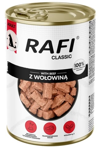 ⁨Rafi Pies Classic Wołowina w sosie 1240g⁩ w sklepie Wasserman.eu
